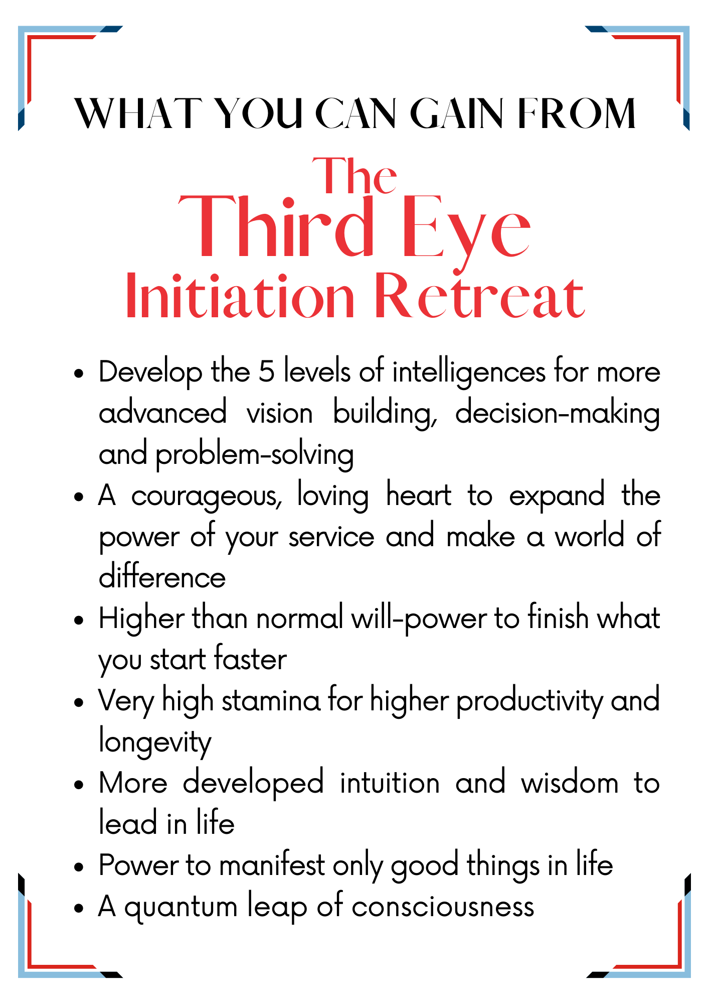 The Third Eye Initiation Retreat - Jan 16 to 25, 2024 (Online)